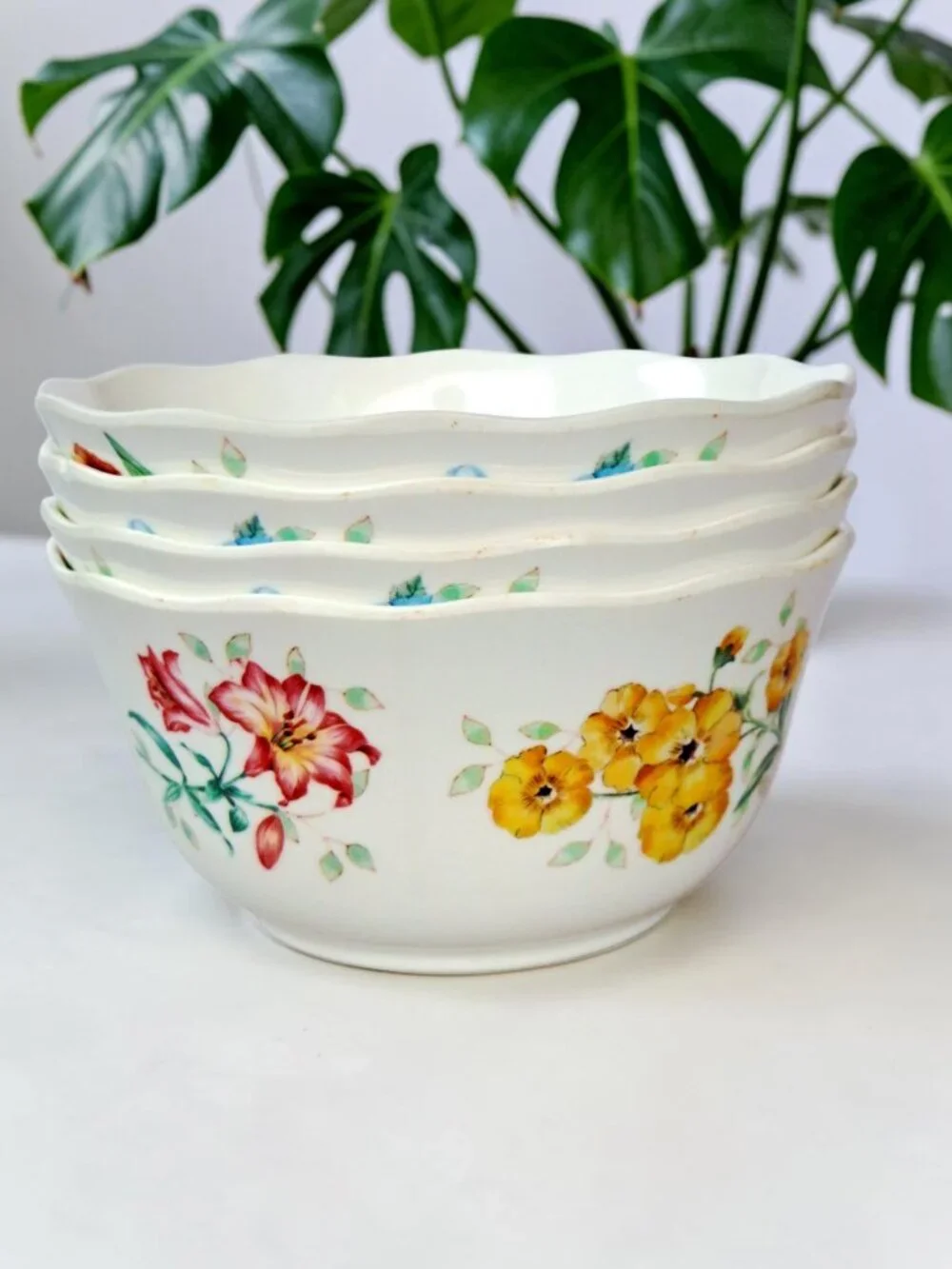 Lenox Butterfly Garden Melamine Soup Cereal Bowl 5 5/8